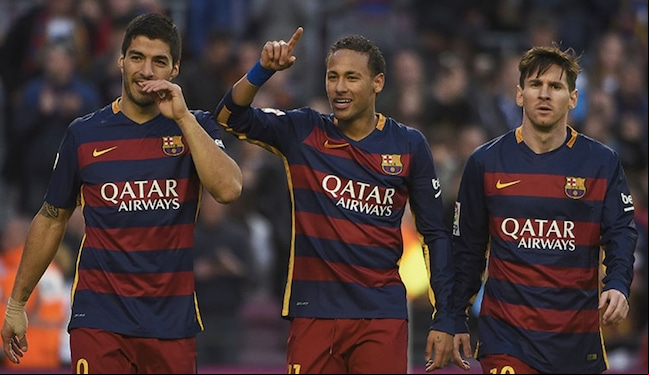 Luis Suárez, Neymar Junior y Lionel Messi compartieron equipo en Barcelona. (Foto: AFP)